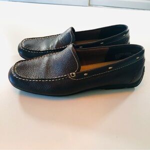 Borell Dark Brown Leather Driving Moccasins Loafer Slip Ons Flats Women’s size 6